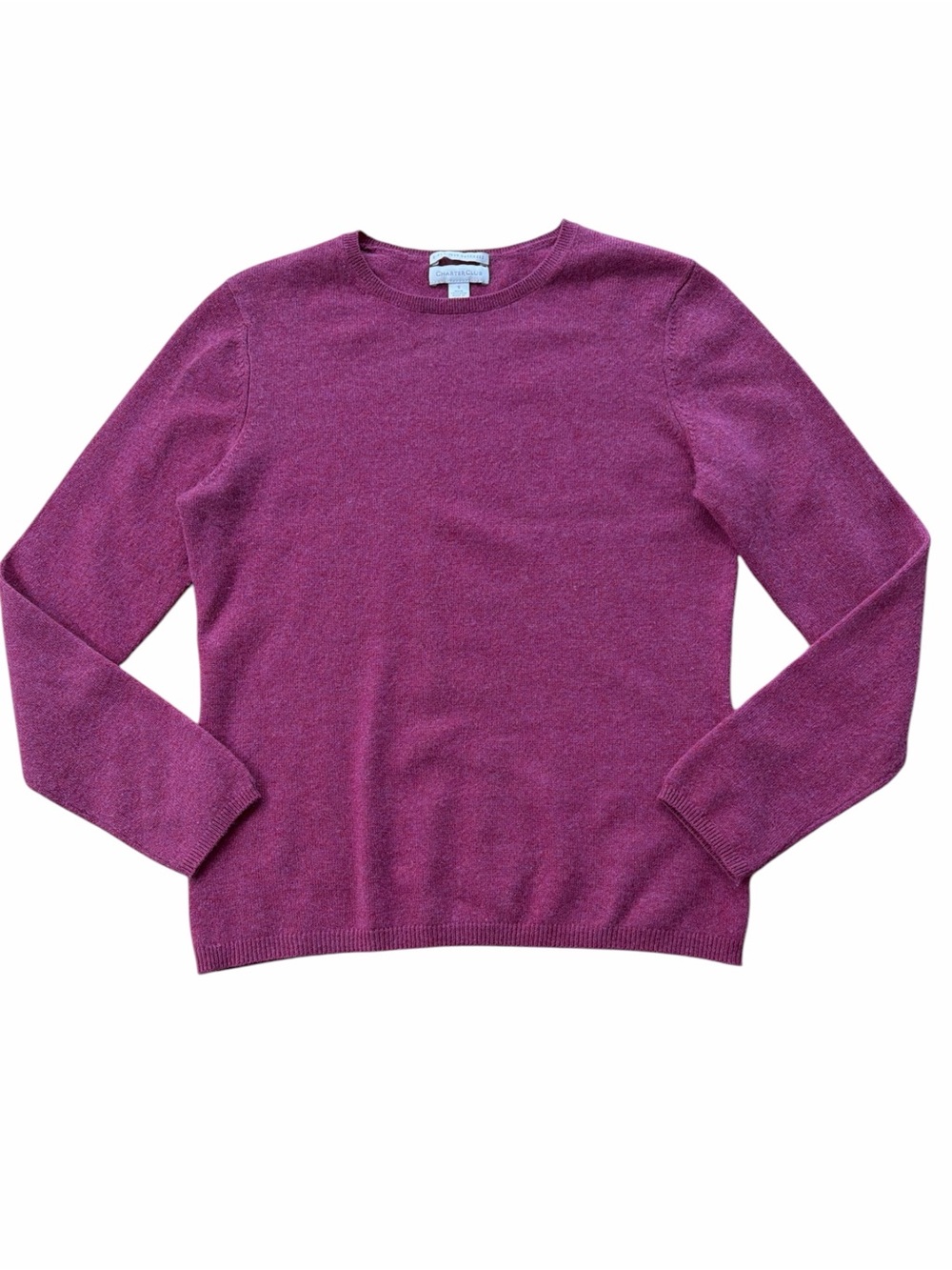 Charter Club 2 Ply Cashmere Crewneck Sweater